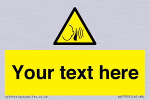 Custom warning sudden loud noise